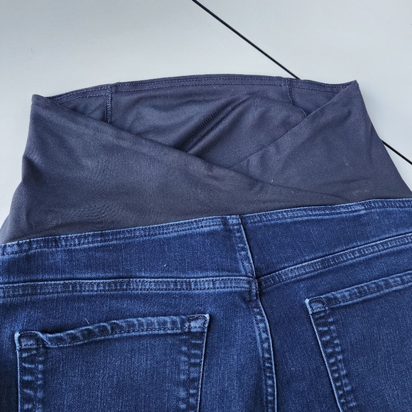 Isabel Maternity Blue Denim Pockets Full Panel Stretch Skinny Jeans 8/29R J2 - Picture 7 of 9